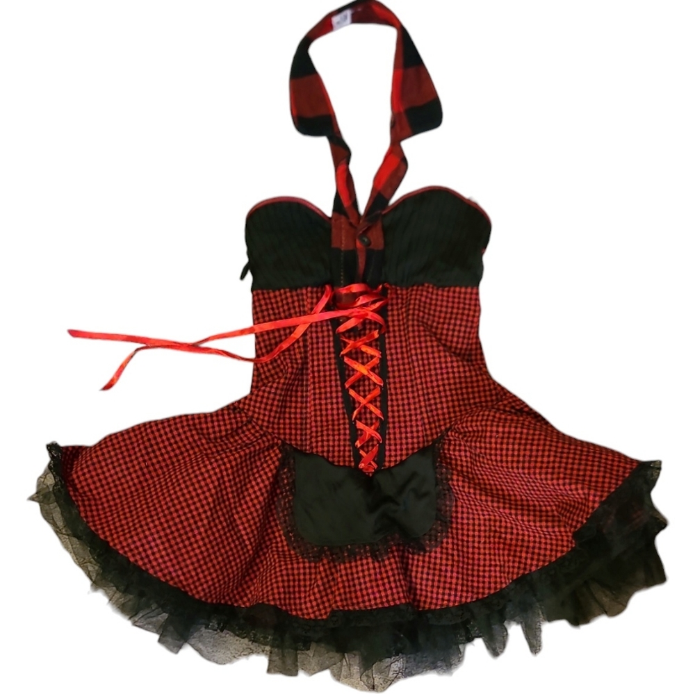 Sexy Plaid Cosplay Mini Dress by Starline